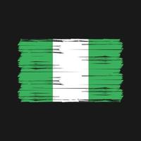 nigeria vlag borstel. nationale vlag vector