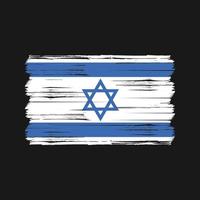 Israëlische vlag borstel. nationale vlag vector