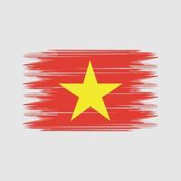 Vietnam vlag borstel vector. nationaal vlag borstel vector