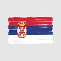 Servische vlagborstel. nationale vlag vector
