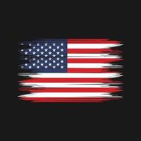 Amerikaans vlag borstel vector. nationaal vlag borstel vector