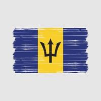 vlagborstel van barbados. nationale vlag vector