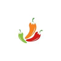 Chili icoon logo ontwerp vector