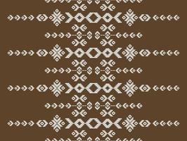 ikat naadloos patroon in stam. kleding stof etnisch patroon kunst. Amerikaans, Mexicaans stijl. vector