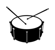 trommel silhouet, strik trommel, percussie musical instrument vector