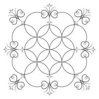 zwart en wit mandala ontwerp - abstract bloemen achtergrond vector