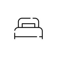 bed, slaapkamer stippel lijn icoon vector illustratie logo sjabloon. geschikt voor veel doeleinden.