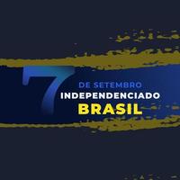 7 de septembro, independencia Doen Brazilië. vertaling 7 september, onafhankelijkheid dag van Brazilië. logo, borstel, achtergrond, banier, sjabloon. vector