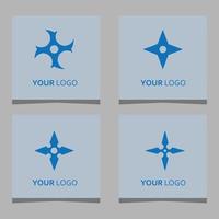 shuriken logo vector illustratie getrokken Aan papier vector is heel geschikt voor logo's, affiches, banners en anderen