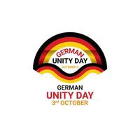 Duitse eenheid dag 3e oktober vector
