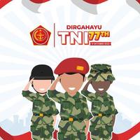 dirgahayu tni van Indonesië leger vector