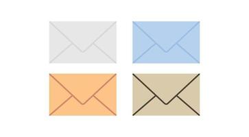 envelop en mail platte vectorillustratie. vector