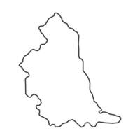 noorden oosten- Engeland, uk regio kaart. vector illustratie.