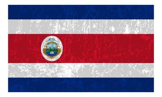 costa rica grunge vlag, officieel kleuren en proportie. vector illustratie.