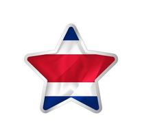 costa rica vlag in ster. knop ster en vlag sjabloon. gemakkelijk bewerken en vector in groepen. nationaal vlag vector illustratie Aan wit achtergrond.