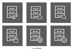 Pictogram set bestandskast vector