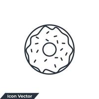 donut icoon logo vector illustratie. donut voedsel symbool sjabloon voor grafisch en web ontwerp verzameling