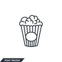 popcorn icoon logo vector illustratie. popcorn symbool sjabloon voor grafisch en web ontwerp verzameling