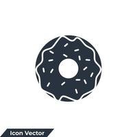 donut icoon logo vector illustratie. donut voedsel symbool sjabloon voor grafisch en web ontwerp verzameling