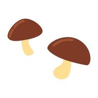 eetbaar champignons in tekenfilm stijl. hand- getrokken elementen. herfst humeur. vector kunst geïsoleerd Aan wit achtergrond.