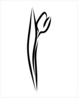 lijn tekening van bloem vector