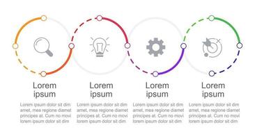 Kiezen ontwikkeling manier infographic tabel ontwerp sjabloon. bewerkbare Infochart met pictogrammen. leerzaam grafiek met 4 stap reeks. zichtbaar gegevens presentatie vector