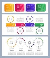 oplossing infographic tabel ontwerp sjabloon reeks vector