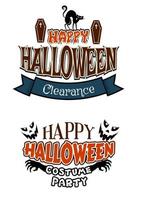 halloween kostuum partij banners vector