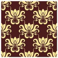 beige en Purper bloemen naadloos patroon vector