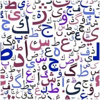naadloos patroon met Arabisch script vector