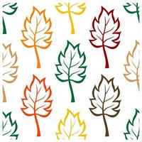 naadloos achtergrond patroon van kleurrijk bladeren vector