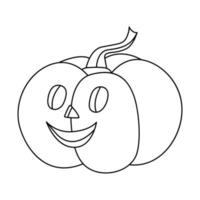 halloween pompoen of jack-o-lantern hand- getrokken tekening vector illustratie. zwart schets. Super goed voor kleuren.