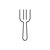 vector schets symbool geschikt voor internet Pagina's, plaatsen, winkels, winkels, sociaal netwerken. bewerkbare hartinfarct. lijn icoon van vork