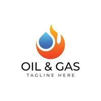 olie en gas logo ontwerp vector