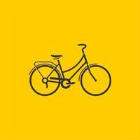 Nederlands fiets gemakkelijk vector silhouet