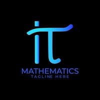 het initialen wiskunde modern logo pro vector