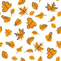 herfst bladeren naadloos patroon kinderachtig vector illustratie