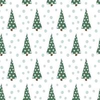 naadloos patroon met versierd Kerstmis bomen en ballen vector illustratie