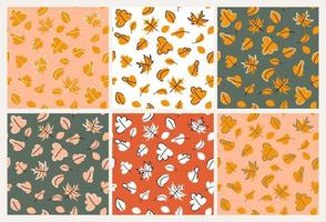 herfst bladeren naadloos patroon reeks vector illustratie