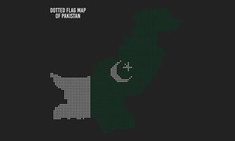 stippel vlag kaart van Pakistan vector illustratie met licht grijs achtergrond