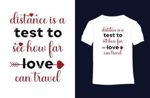 Valentijn vector t-shirt ontwerp met silhouetten, typografie, afdrukken, vector illustratie