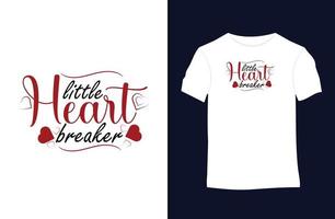 Valentijn vector t-shirt ontwerp met silhouetten, typografie, afdrukken, vector illustratie