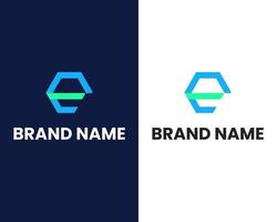 brief e Mark modern logo ontwerp sjabloon vector