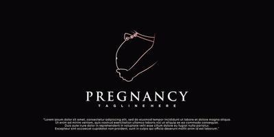zwangerschap logo sjabloon ontwerp met concept gemakkelijk premie vector