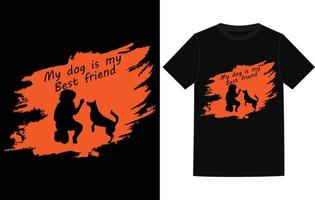 honden t-shirt ontwerp vector