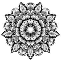 kleur boek patronen in mandala stijl voor henna, mehndi, tatoeages, decoratief ornamenten in etnisch oosters stijl bladzijde. vector