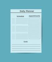 dagelijks routines ontwerper sjabloon minimalistische planners bedrijf organisator bladzijde vector