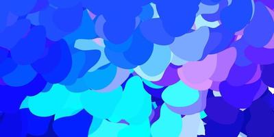 donkerroze, blauw vector sjabloon met abstracte vormen.
