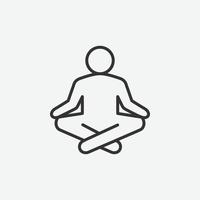 meditatie icoon. yoga icoon symbool. vector