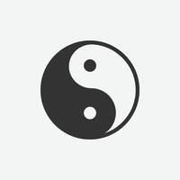 ying yang icoon. ying yang icoon symbool. vector